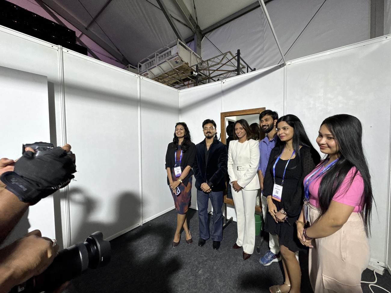 The DemoJam core organising team with Harmanpreet Kaur at SAP Labs India